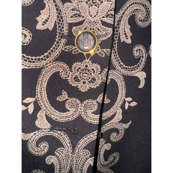 Escada Margaretha Ley Black faux Lace look Button-Up Blazer Jacket - Picture 4 of 11